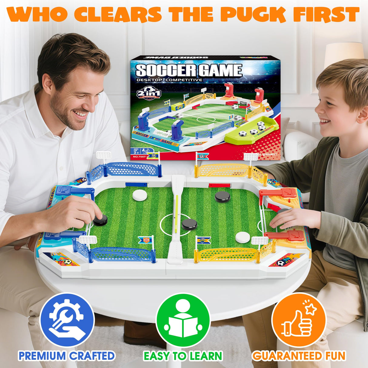 Mini Soccer Board Game for Kids, Birthday Christmas Soccer Gifts for 3 4 5 6 7 8-12 Year Old Boys, Football Table Toys, Pinball Interactive Sports Game for Indoor, Home Party, Family, Playroom, Travel