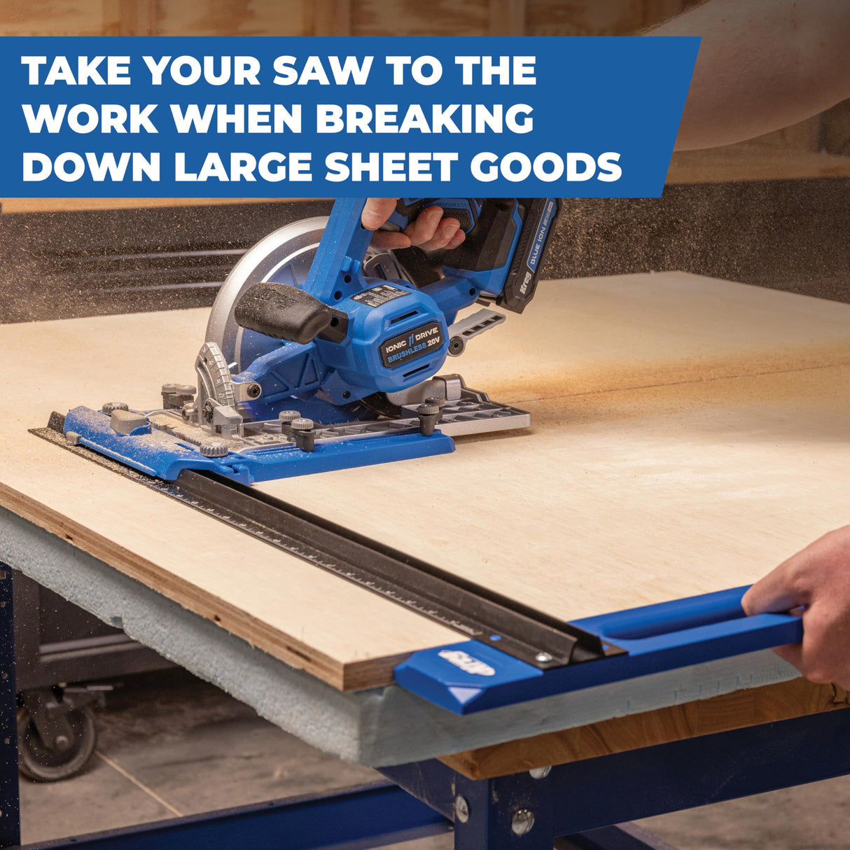 Kreg KMA2400 Rip-Cut Circular Saw Guide - Cutting Tool - Guide is Best for Regular (Side-Blade) Circular Saw - Ensure Compatibility Before Use - Woodworking Tools for Home Improvement