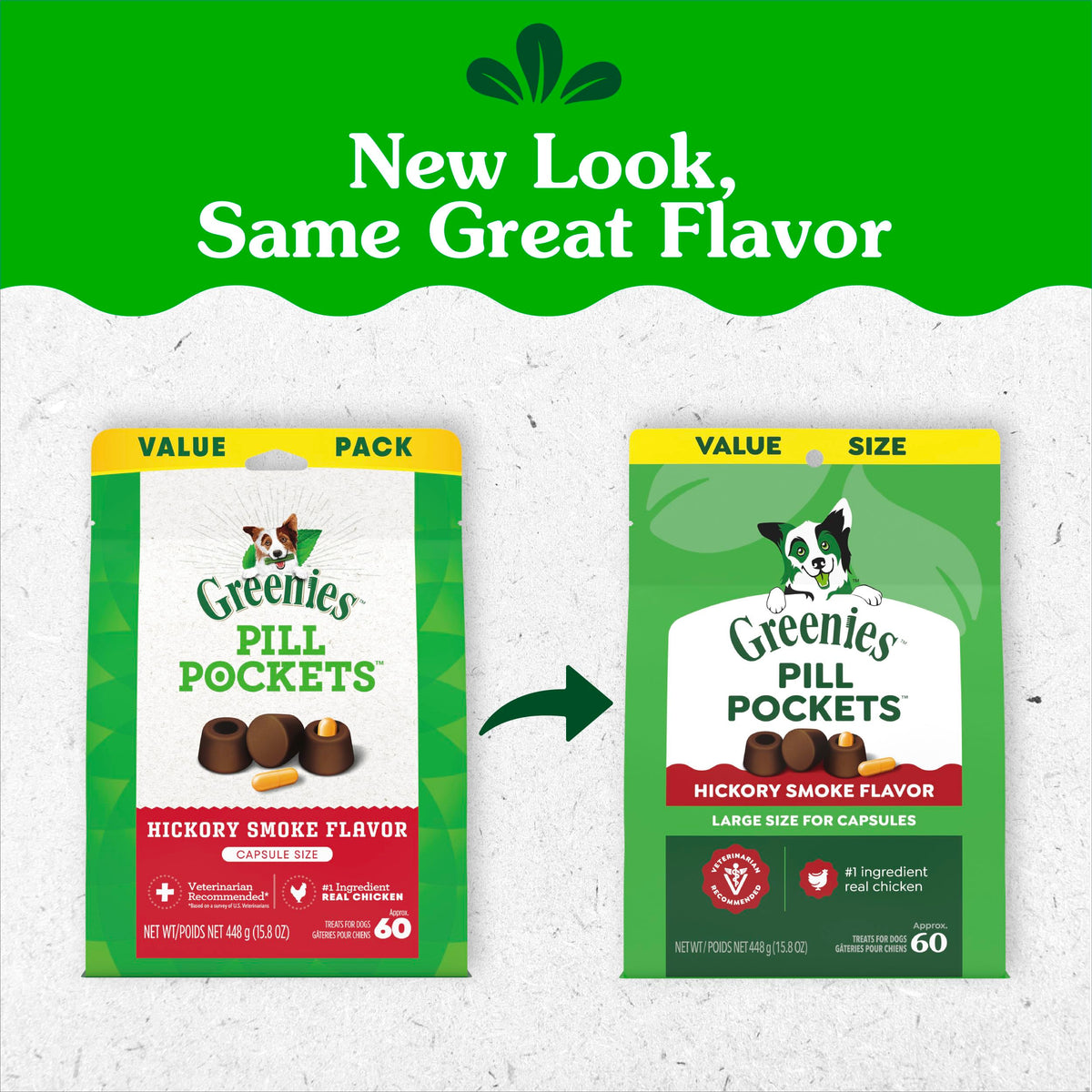 Greenies Pill Pockets Large Size Dog Treats, Hickory Smoke, 15.8 oz