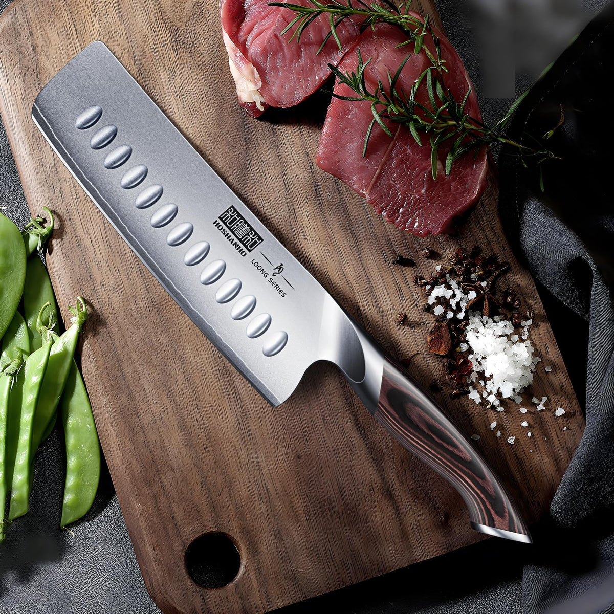 HOSHANHO 7 Inch Nakiri Knife, Ultra Sharp Japanese Kitchen Chef Knife