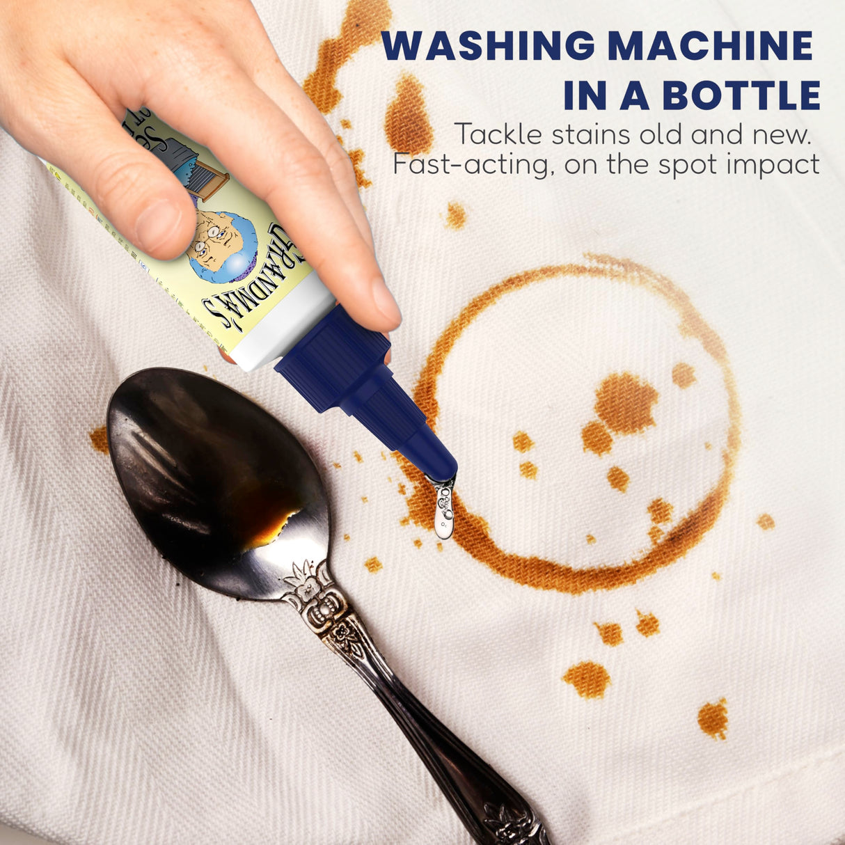 Grandma's Secret Spot Remover - Chlorine, Bleach, and Toxin-Free Stain Remover - Stain Remover for Clothes - Fabric Stain Remover Removes Oil, Paint, Blood and Pet Stains -3 Pack of 2 Ounce