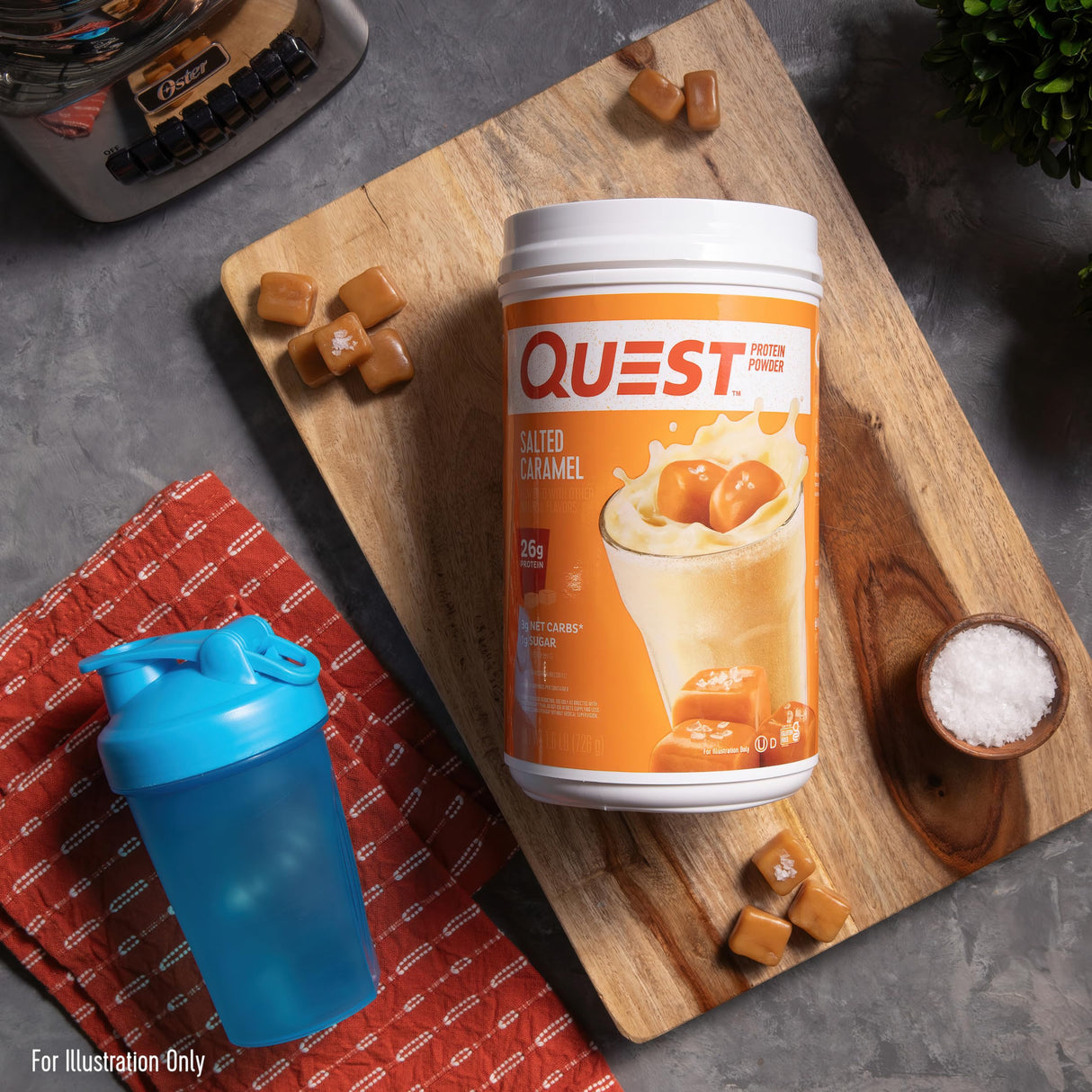 Quest Nutrition Salted Caramel Protein Powder, 26g Protein, 1g Sugar, Low Carb, Gluten Free, 1.6 Pounds, 24 Servings