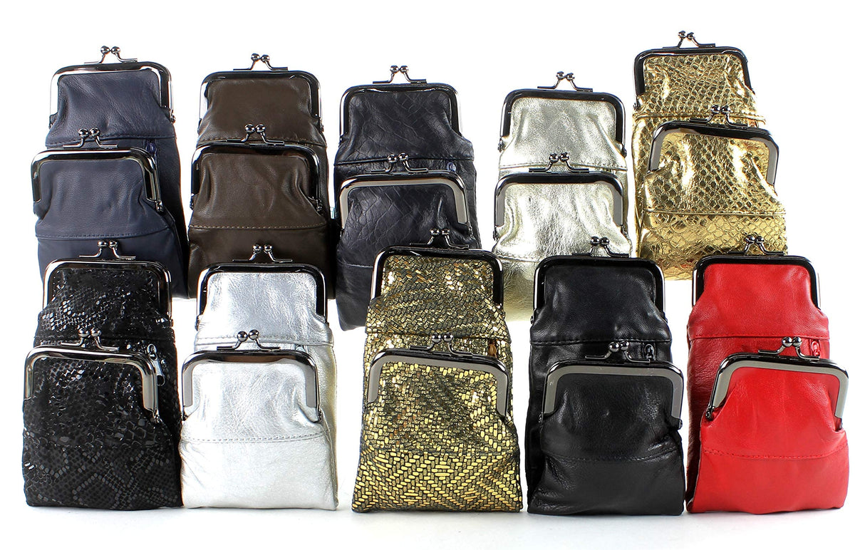 Leather Impressions Sturdy Cigarette Case - Make a Fashion Statement with The Elegant Cigarette Holder Featuring Dual Twist Clasp and a Zipper Pocket, Classic Long-Lasting Lighter Holder (Brown)