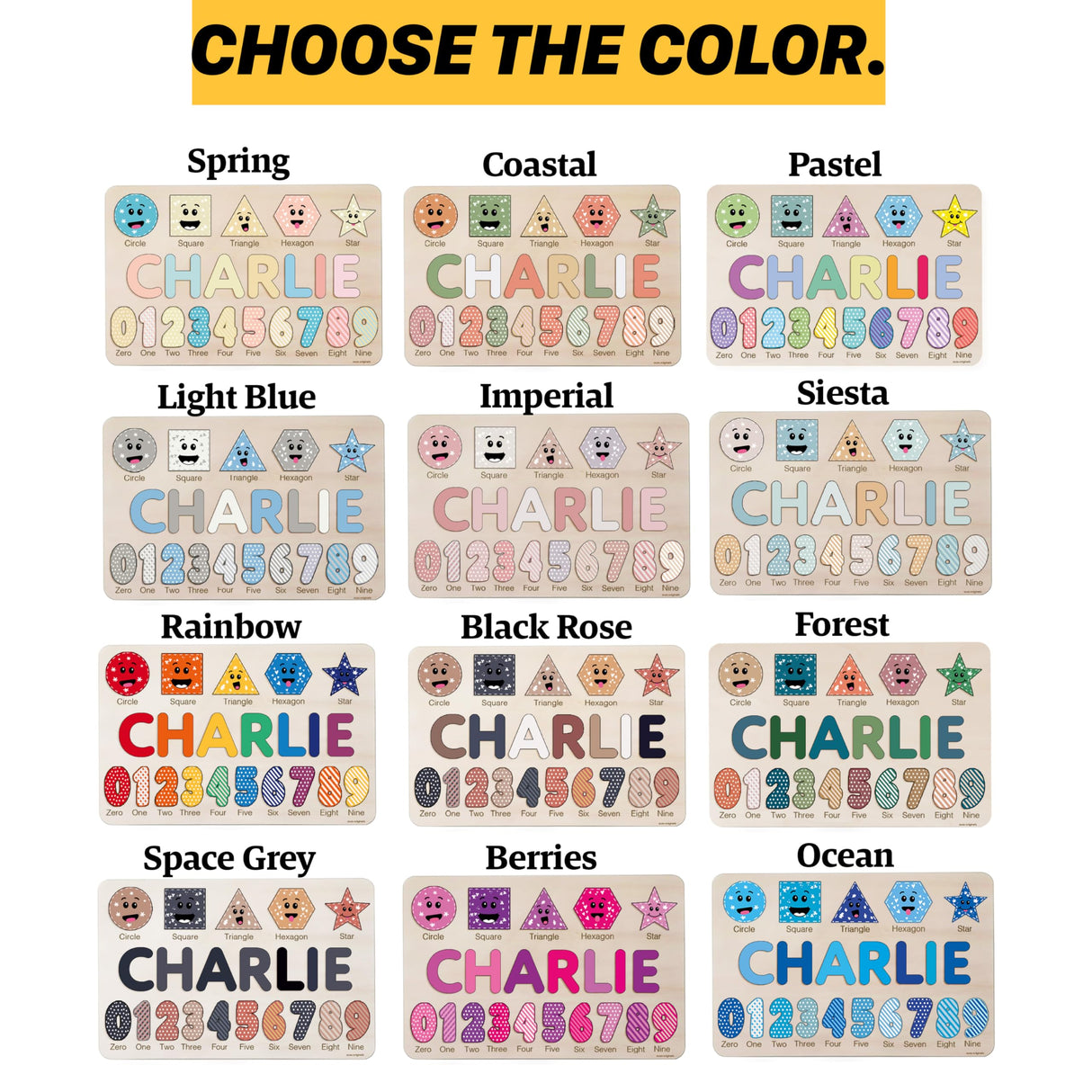 Zuzu Puzzle Puzzles for Toddlers Boy and Girl, Personalized Name Puzzle, 12 Month Toy, Gifts for 0 1 2 3 Years Old, Baby Gifts, Baby Shower, Christmas, NewBaby Gift, 0 3 6 9 12 18 24 36 Months