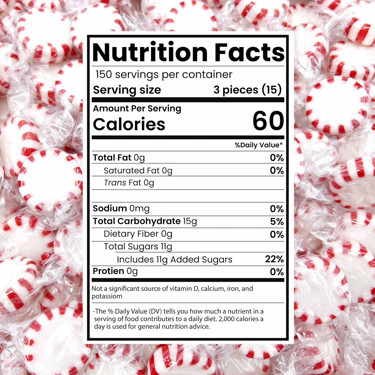 Starlight Peppermint Candy Bulk - 5 Pounds Approx 450 Candies - Hard Candy Individually Wrapped Christmas - Holiday Mints