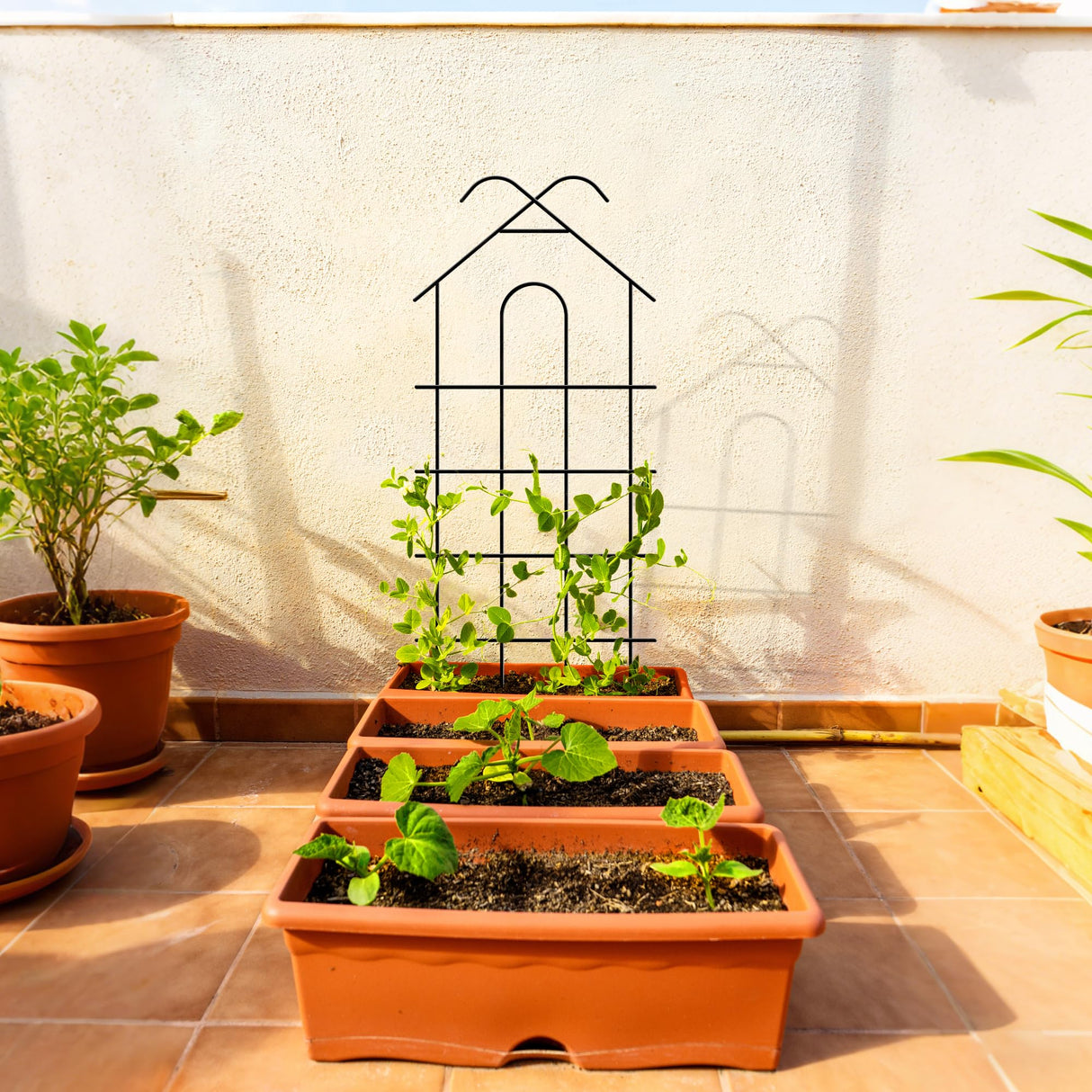 ARIFARO 4 Pack 40" Metal Garden Trellis for Climbing Plants Outdoor
