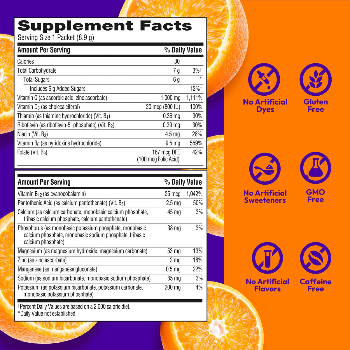 Emergen-C Vitamin C 1000mg Immune Support Powder, Orange, 60 Packets