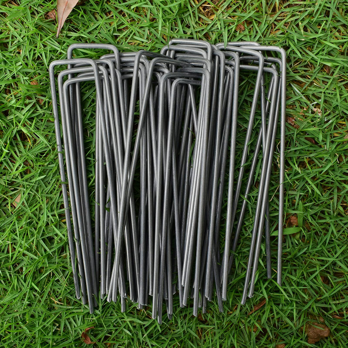MySit 6" Garden Staples Landscape Stakes Ground Pins 100 Pack
