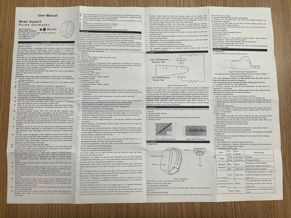 SleepO2 Wrist Recording Pulse Oximeter by EMAY | Continuous Pulse Oximeter to Record Blood Oxygen Saturation and Pulse Rate Overnight | Export Sleep Report & Raw Data