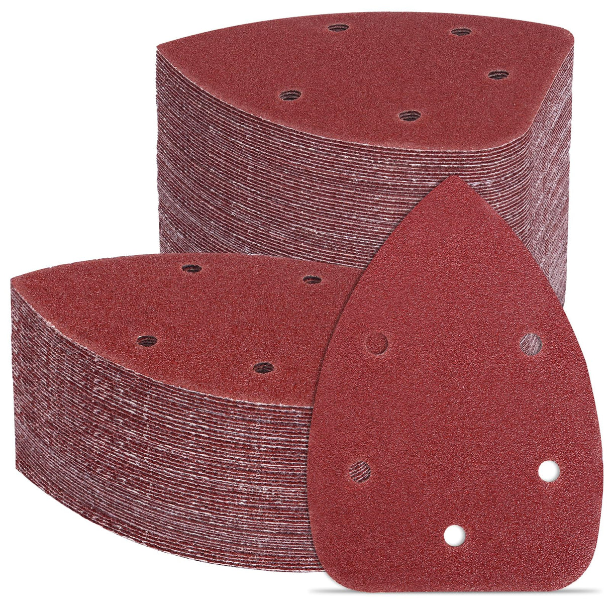 Coceca 150pcs Mouse Detail Sander Sandpaper Sanding Paper Assorted Sanding Pads 40 80 120 180 240 Grits 5 Hole Assorted Sander Sandpaper for Sanding Polishing