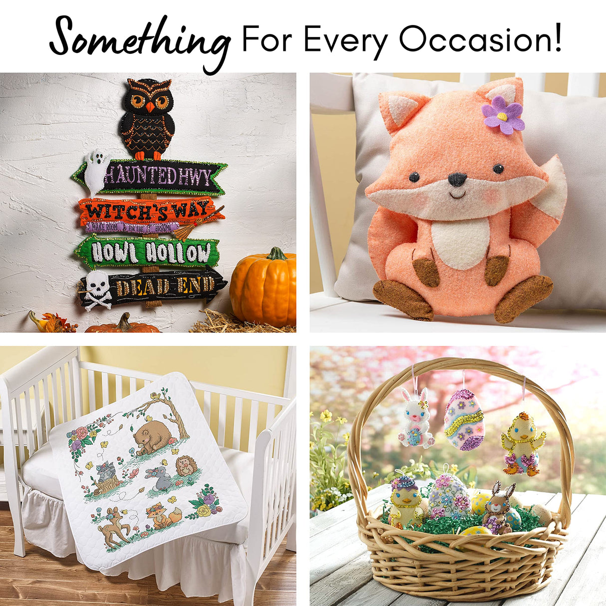 Bucilla 18-inch Christmas Stocking Felt Applique Kit, 86898E Gingerbread Dreams