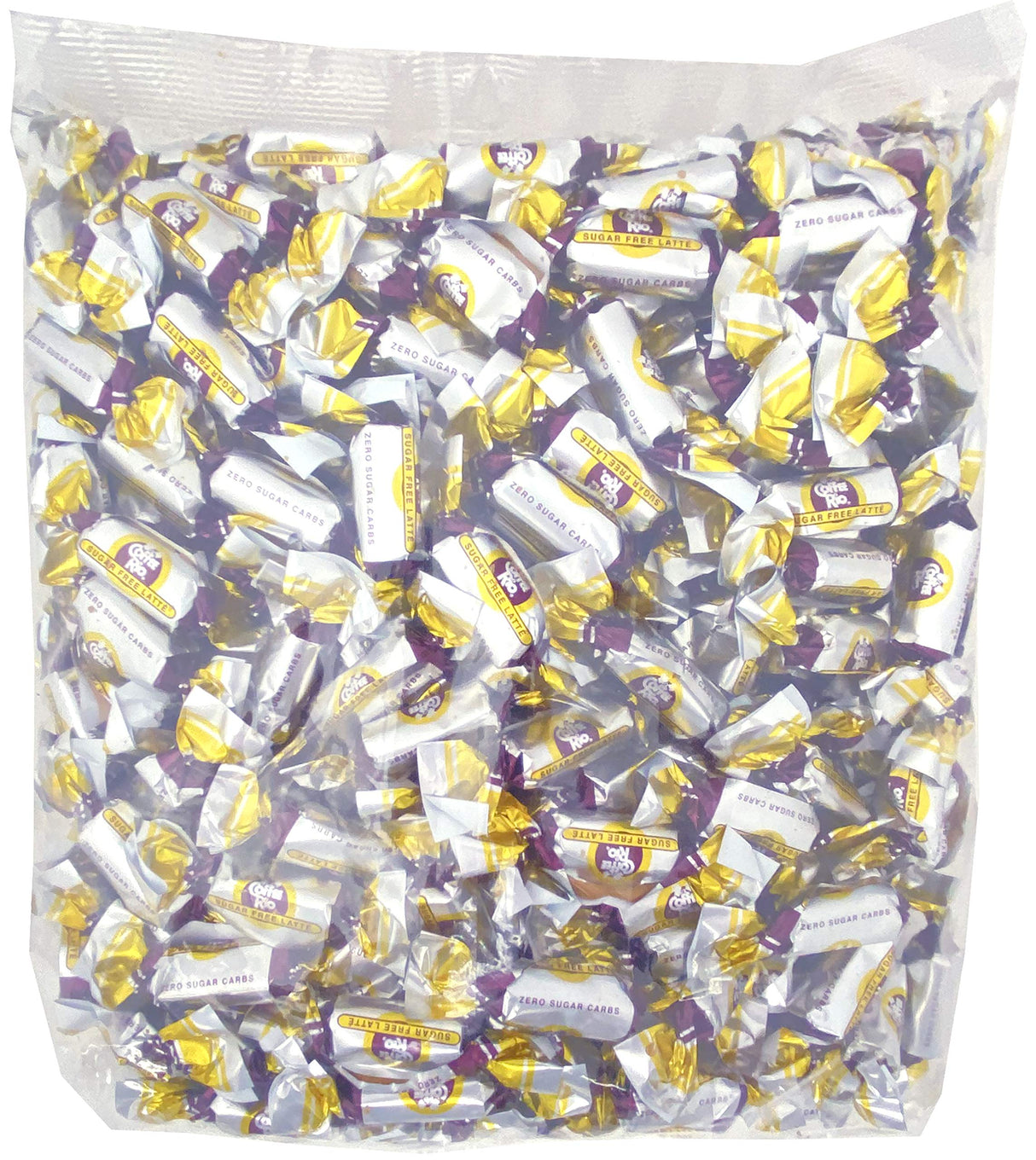 Coffee Rio Sugar-Free Coffee Bulk Candy, 3 Pound Bag Individually Wrapped Sugar-Free Coffee Candy, Kosher Candy (Sugar-Free Latte)