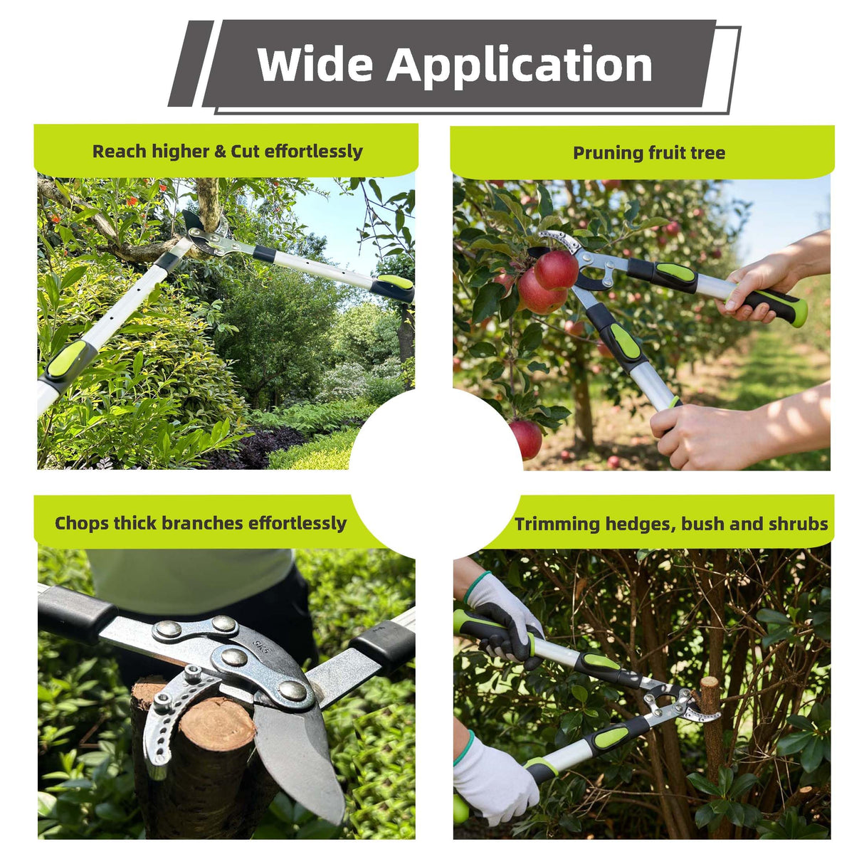 YRTSH Loppers for Tree Trimming Heavy Duty, Extendable 21-26" Branch Cutter