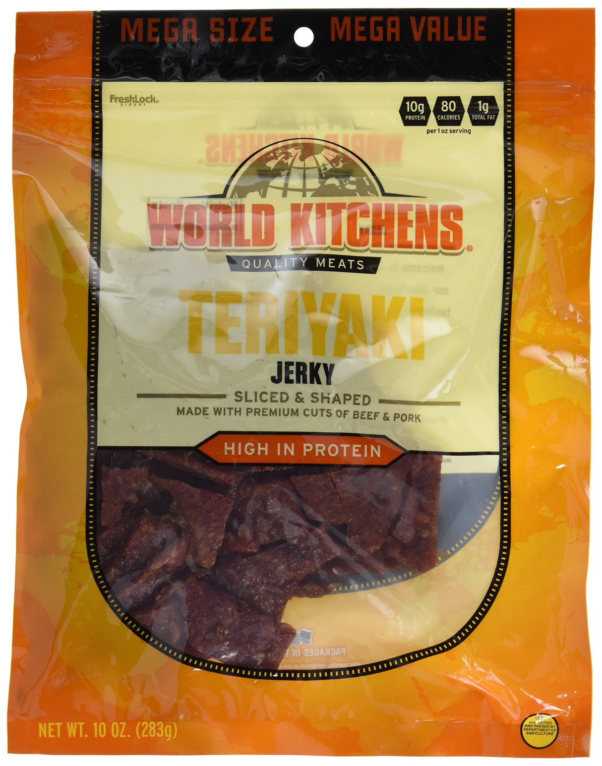 World Kitchens Jerky, Teriyaki, 10 Ounce