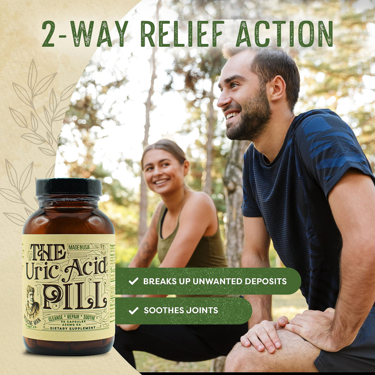 The Uric Acid Pill 90 Capsules - Uric Acid Supplement with Tart Cherry Extract, Celery Seeds, and Burdock Root - Uric Acid Support Supplement containing Non-GMO and Herbal Ingredients