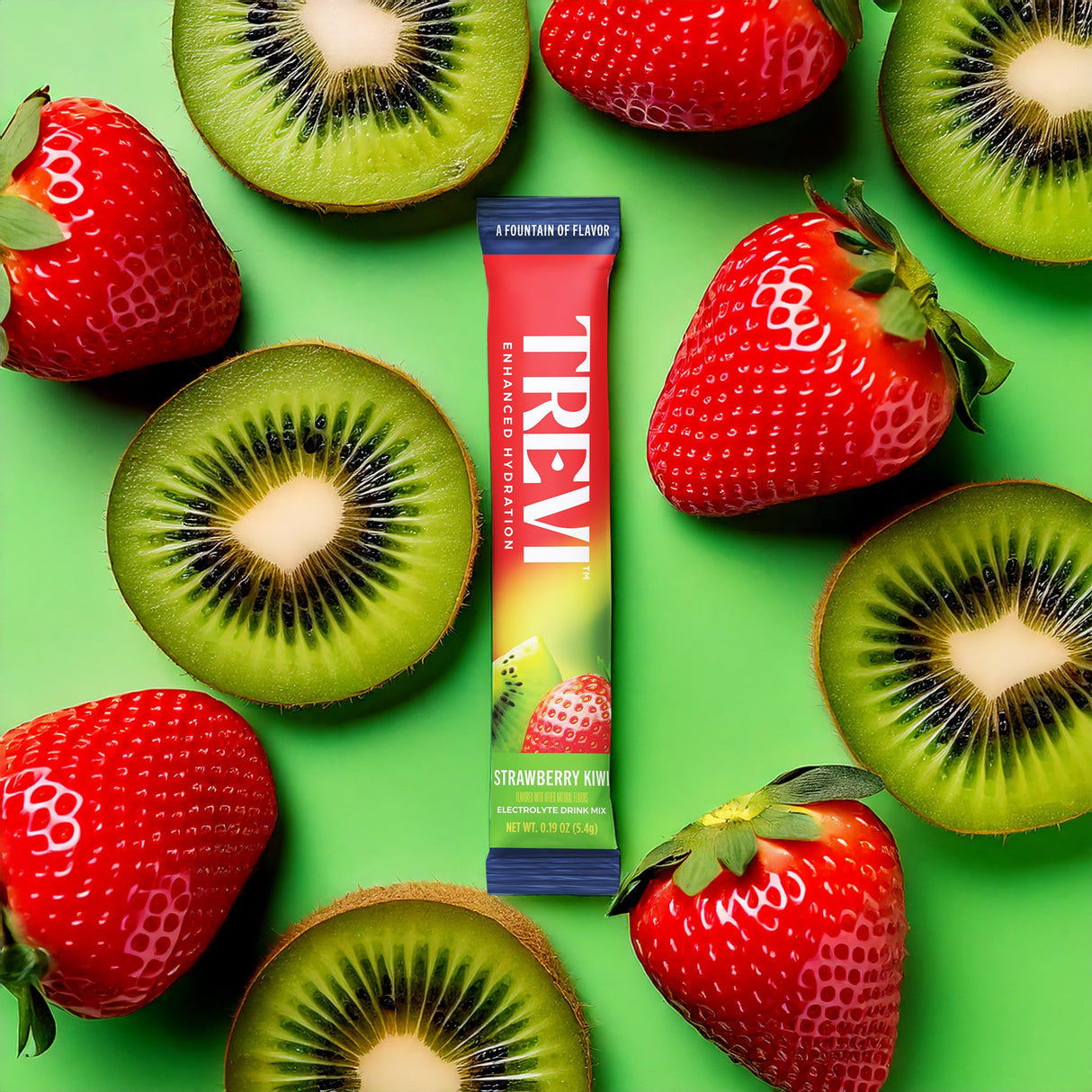 TREVI™ Sugar Free Electrolytes - Drink Mix Hydration Powder Packets - 28 Count - Strawberry Kiwi