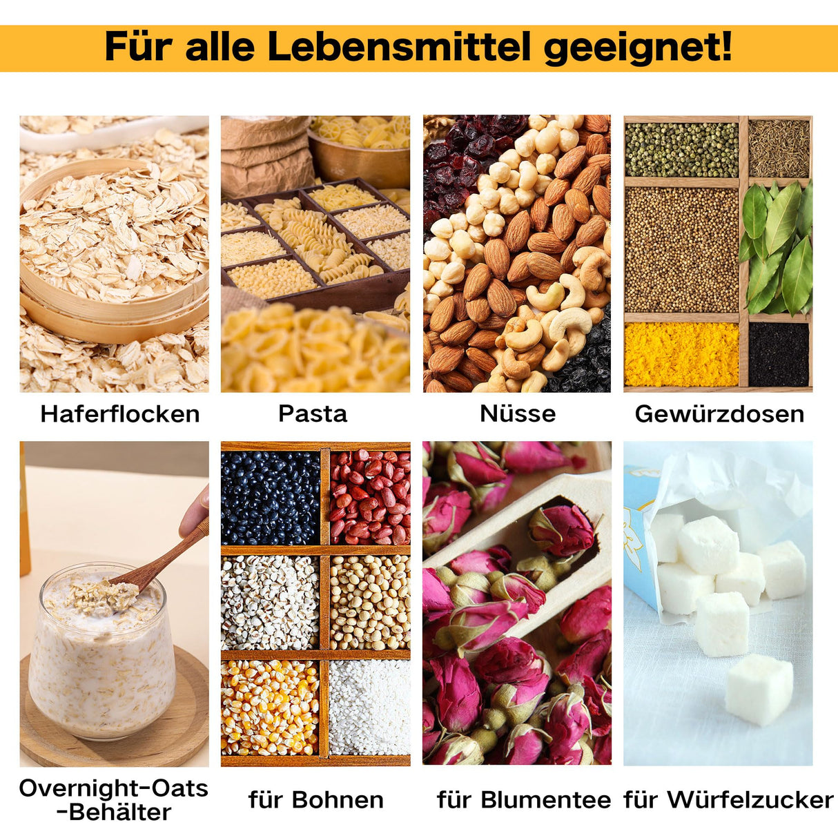 BelleLife Vorratsgläser mit Deckel Vakuumierbare Vorratsdose kaffeedose 850ml 550ml Küche luftdicht Aufbewahrungsgläser, Gewürz-Spülmaschinenfest, aus Verstärktem Borosilikatglas