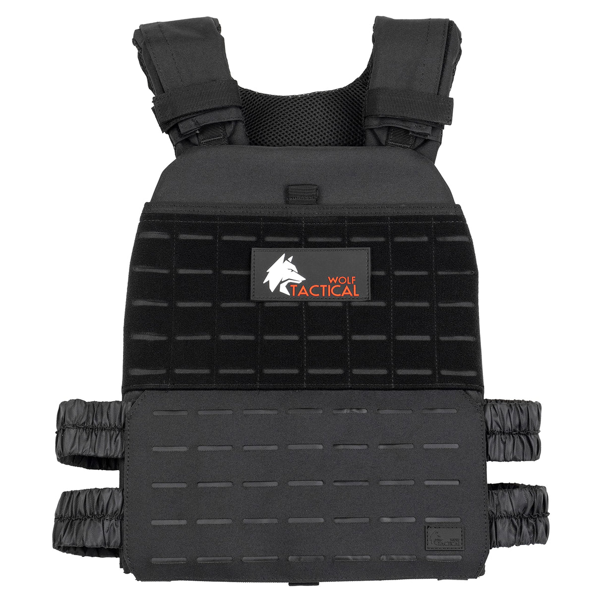 WOLF TACTICAL Adjustable Weighted Vest – WODs, Strength and Endurance Training, Fitness Workouts, Running (Black)