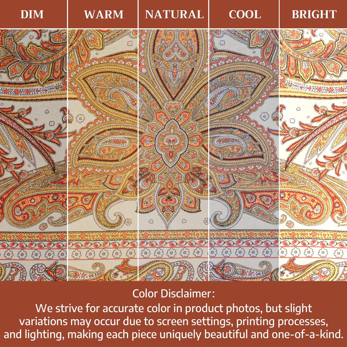 Maison d' Hermine Thanksgiving Tablecloth Kashmir Paisley 100% Cotton Tablecloth 60"x120" – Fall Harvest Dining & Holiday Décor, Washable Reusable Fabric Table Cover for Kitchen & Dining Room