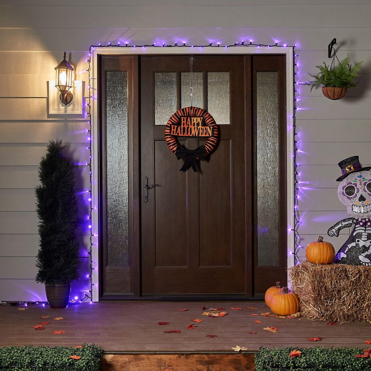 TW SHINE Halloween Lights, 200 LED 66FT Outdoor Halloween Light Plug in with 8 Modes, Waterproof Christmas Lights Outdoor, Indoor Decorations for Party Yard Haunted House Decor, Purple