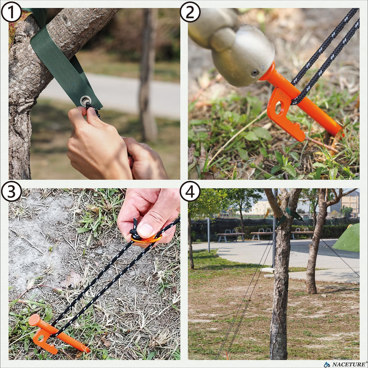 Tree Stake Kit – Heavy Duty Tree Stakes and Supports for Leaning Trees – Metal Stake for Straightening Kit with 3 Set Tree Stakes, for Staking and 13.12 Feet Tree Rope