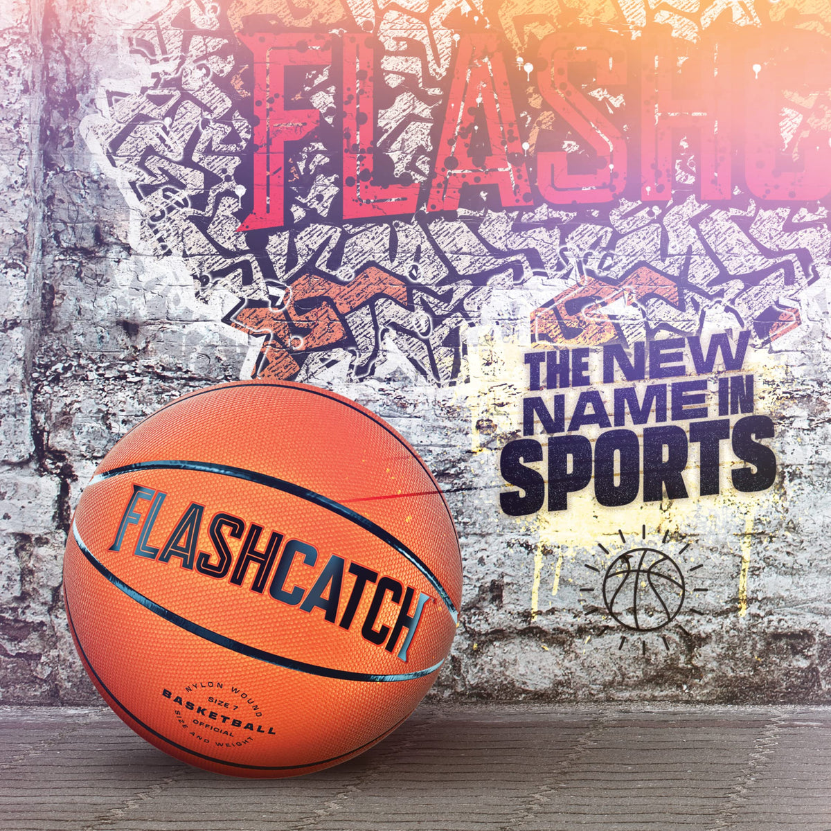 FlashCatch Light Up Basketball - Glow in The Dark - Sports Gear Accessories Gifts for Boys 8-15+ Year Old - Kids Teens Gift Birthday Ideas - Teen Boy Toys Ages 8 9 10 11 12 13 14 15 Outdoor Teenager