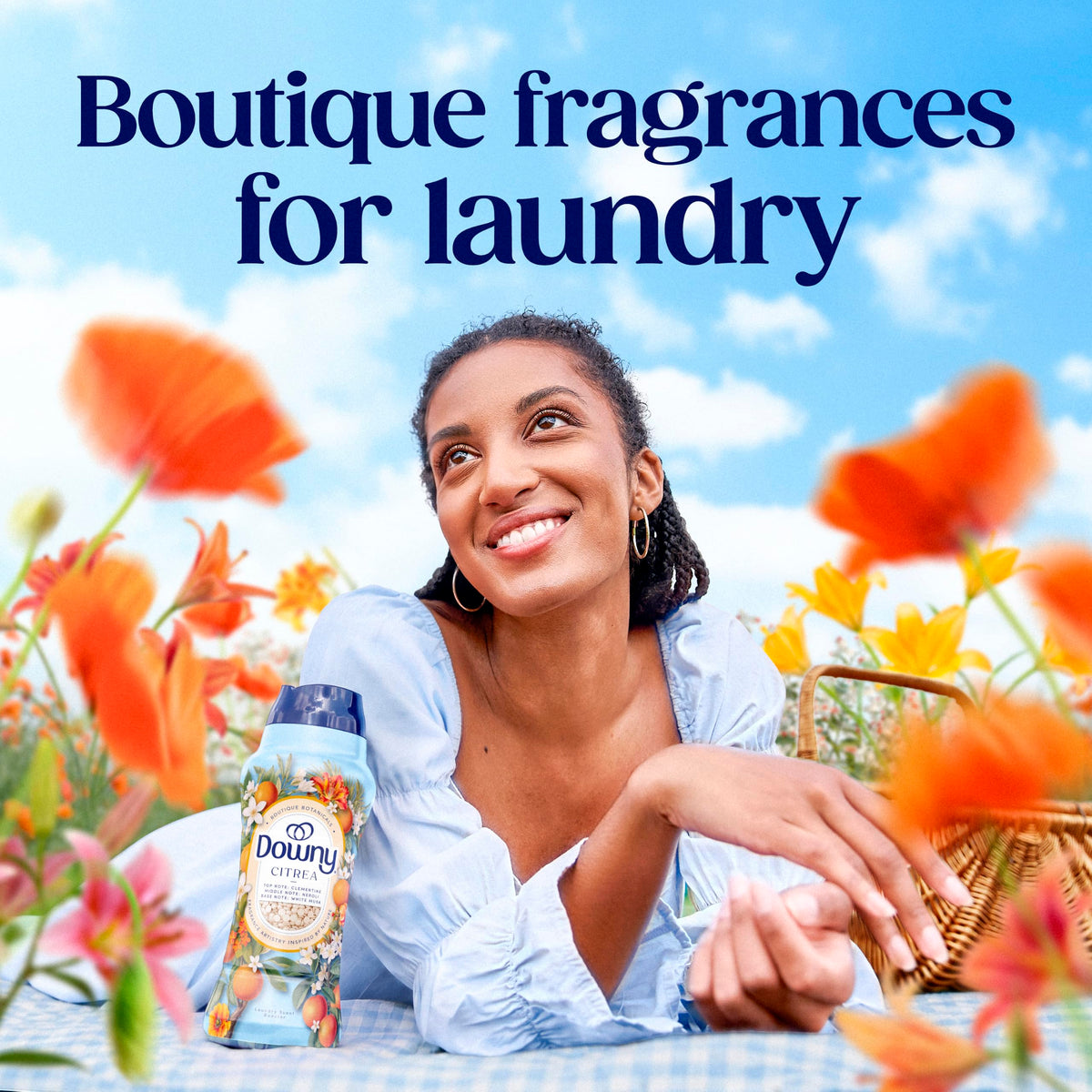 Downy Boutique Botanicals In Wash Laundry Scent Booster Beads, CITREA Scent, 21.1 oz, Boutique Fragrances Inspired by the Artistry of Nature