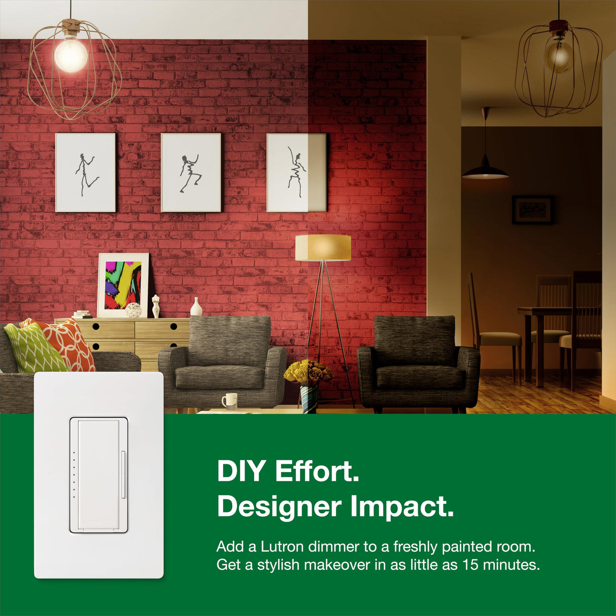 Lutron Maestro LED+ Dimmer Switch for Dimmable LED, Halogen and Incandescent Bulbs, 150W/150W/Single-Pole or Multi-Location, MACL-153M-AL, Almond