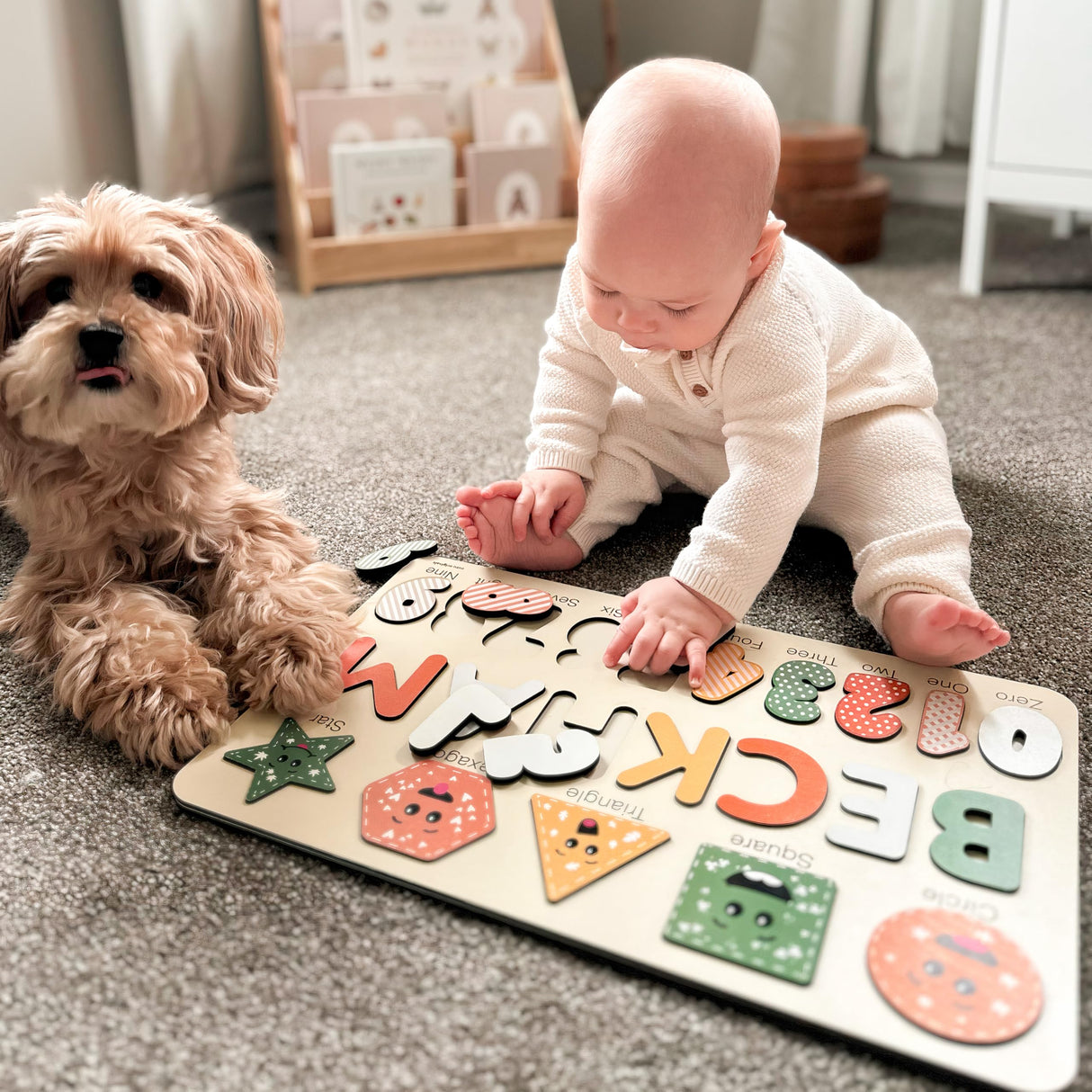 Zuzu Puzzle Puzzles for Toddlers Boy and Girl, Personalized Name Puzzle, 12 Month Toy, Gifts for 0 1 2 3 Years Old, Baby Gifts, Baby Shower, Christmas, NewBaby Gift, 0 3 6 9 12 18 24 36 Months