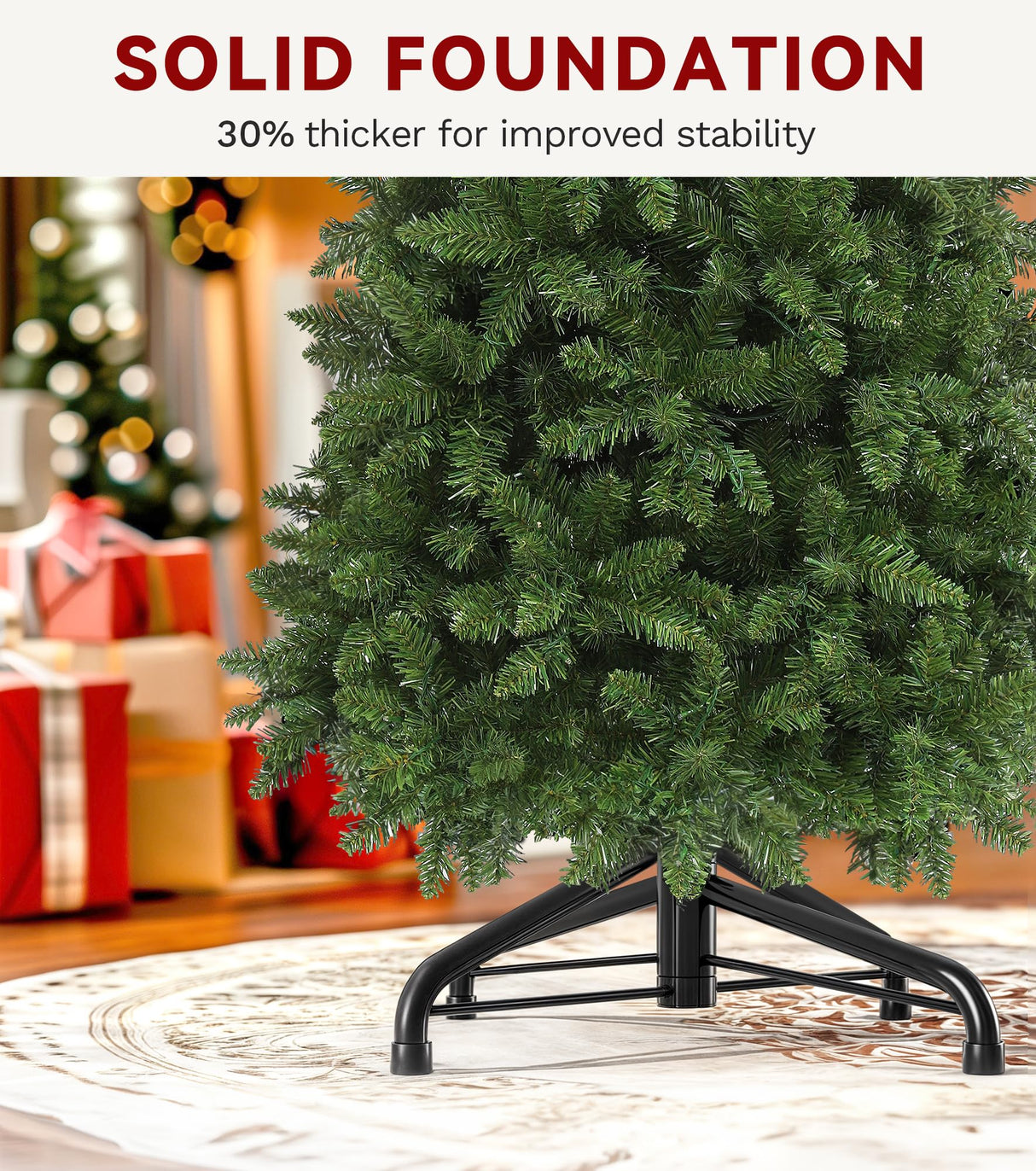 DWVO 7.5 FT Pre-Lit Slim Pencil Fraser Fir Artificial Christmas Tree with 350 Lights and 1000 Branch Tips, Green