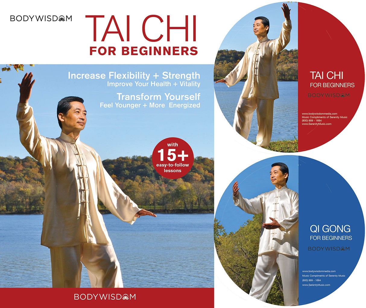 Tai Chi For Beginners 2-DVD Set, Includes Qi Gong for Beginners: Over 16 Easy to Follow Routines. includes Gentle Tai Chi for Seniors to increase Strength, Balance, Energy & Flexibility