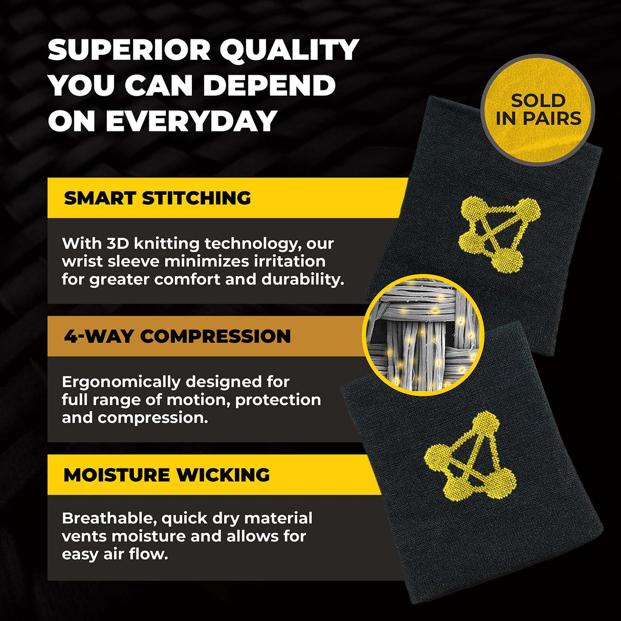 CopperJoint Compression Wrist Sleeve – Copper Hand Brace, Copper Wrist Compression Sleeve, Weight Lifting Wrist Support Brace, Hand Support for Sore Muscles, Yoga, Bowling, Sports - 1 Pair Small