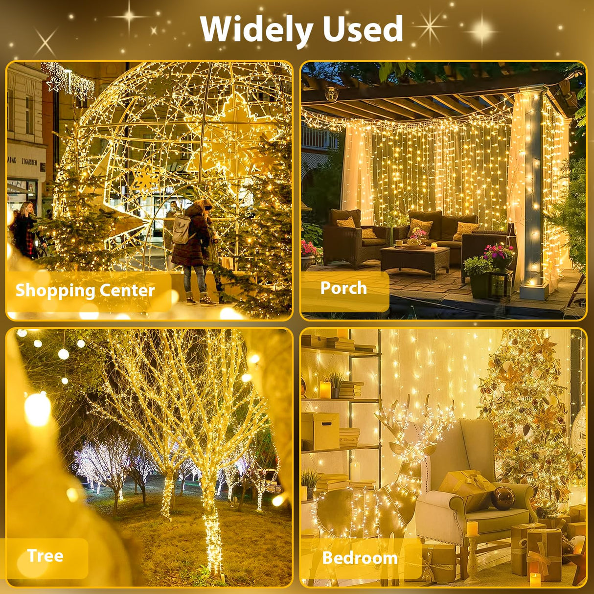 Connectable 240LED 88Ft 13Modes String Lights Indoor Outdoor Clear Wire | Warm White Christmas Lights | Twinkle Fairy Light Plug in with Timer for Bedroom Classroom Tree Decor