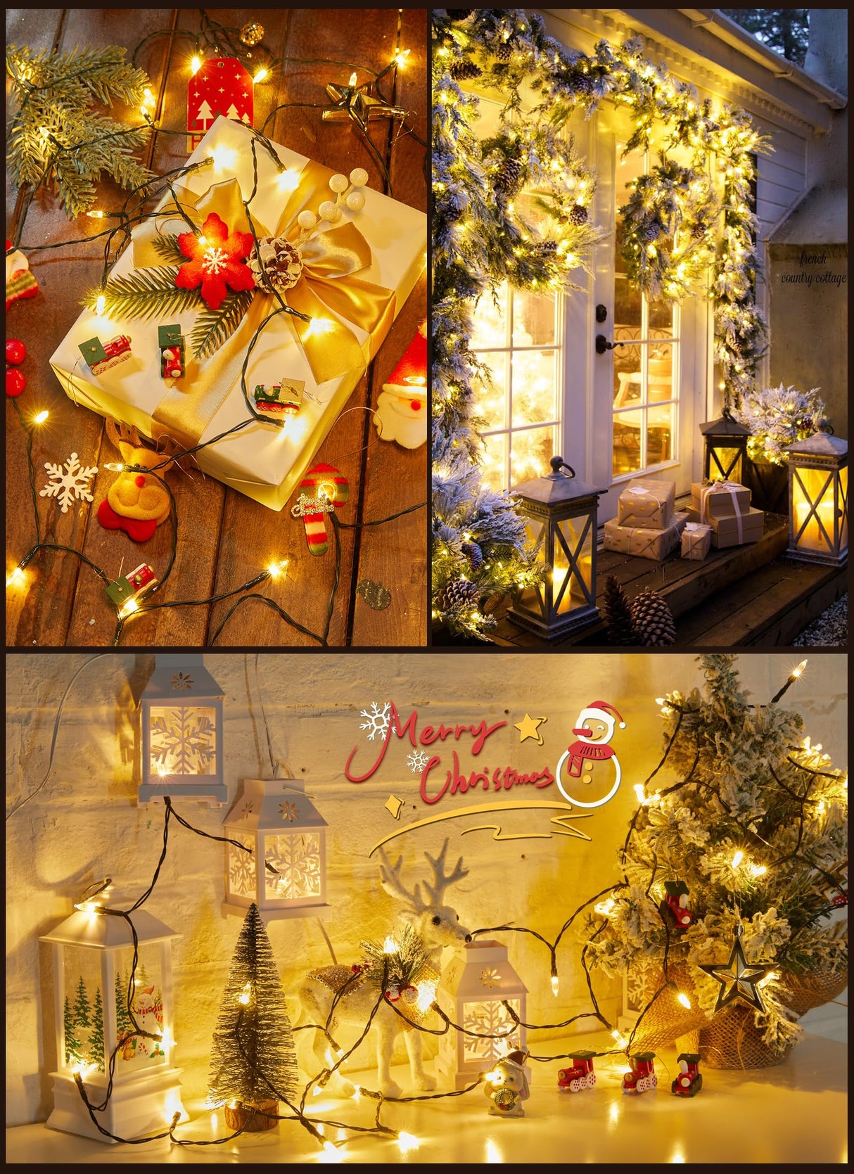 Battery Operated Christmas String Lights, 8ft 20 LED Mini Lights with Timer, Christmas Tree Lights for Indoor Outdoor Bedroom Wedding Party Holiday Xmas Decoration,Warm White(4 Pack)