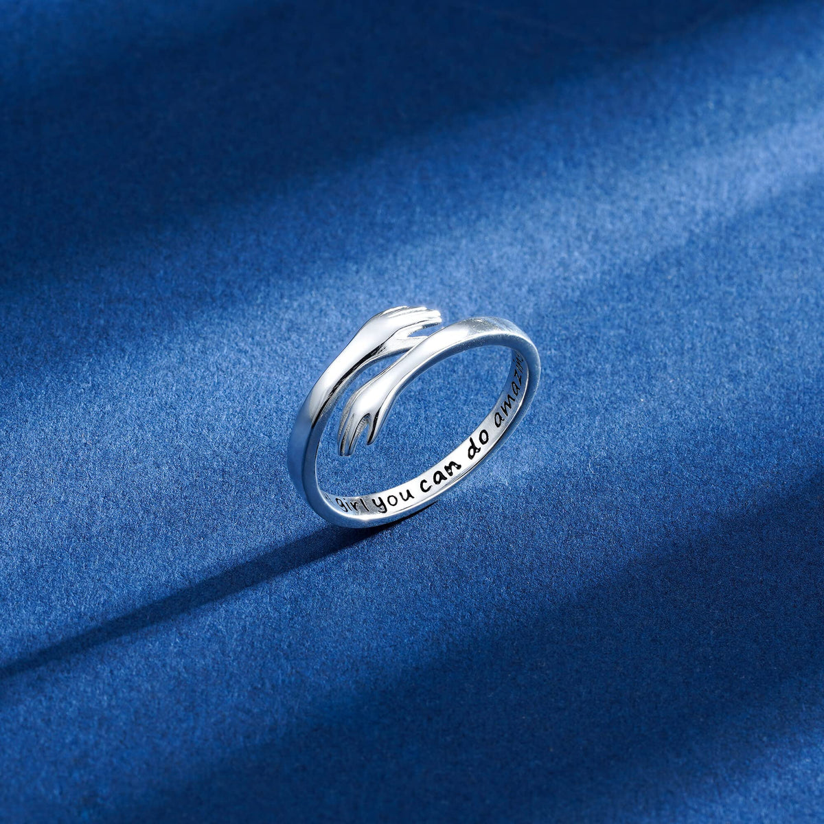 Yesteel 925 Sterling Silver Hug Ring, Gifts for Teen Teenage Girls