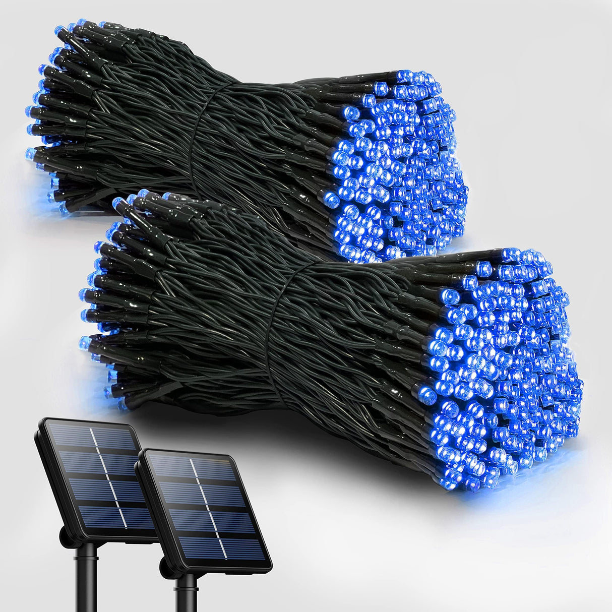 Selarlyt 2 Pack Solar Christmas Lights Outdoor, 72FT 200 LED Solar String Lights with 8 Lighting Modes, IP65 Waterproof Solar Lights Outdoor for Xmas Garden Party Tree Decor