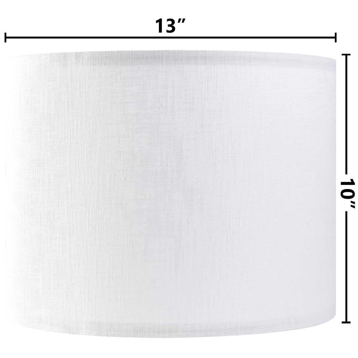 GO&SO White Textured Drum lampshade Medium Lamp Shade 13" Top x 13" Bottom x 10" High (Spider) Modern Linen Lamp Shades for Table Lamp Bedside Lamp Natural Linen Replacement Assembly is Required