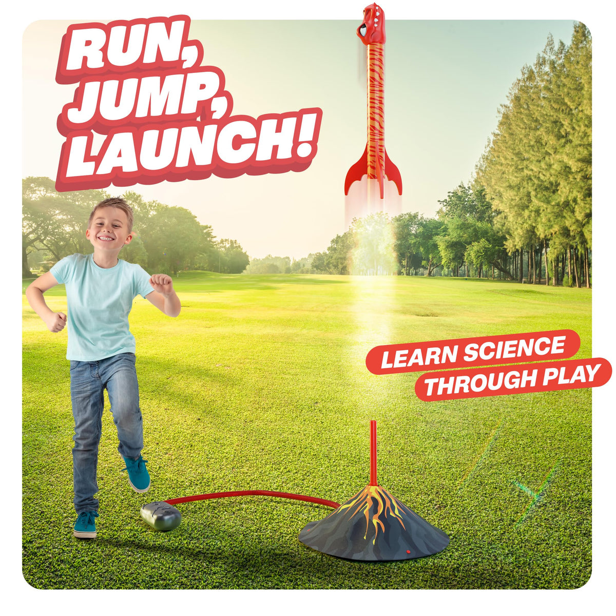 Dinosaur Toy Rocket Launcher for Kids - Birthday Toys for Kids 3-5 5-7 4-6