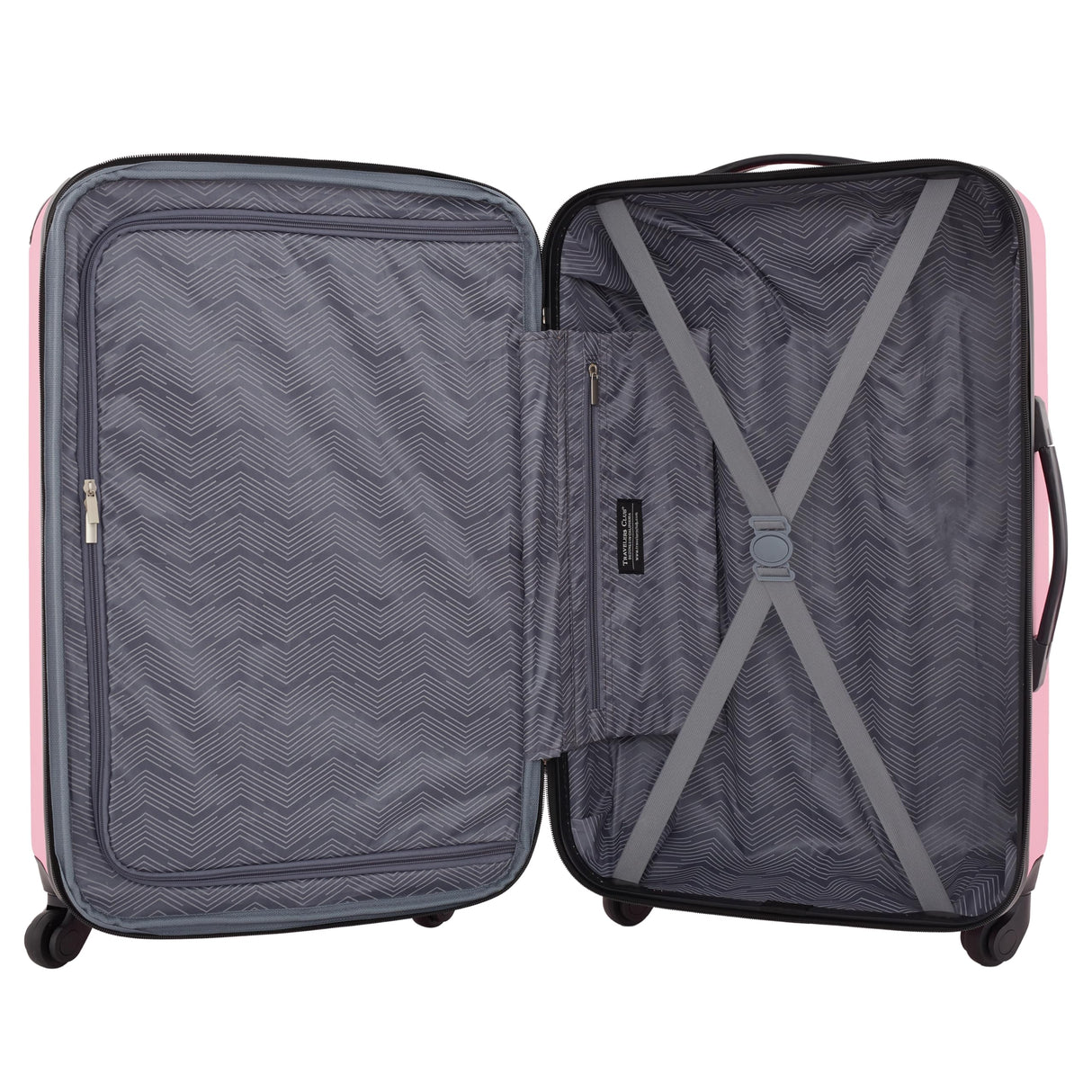 Travelers Club Chicago Hardside Expandable Spinner Luggage, Hot Pink, 5 Piece Set