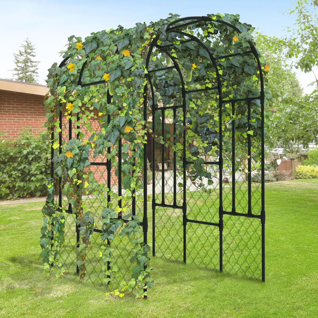 Trellis for Climbing Plants Outdoor - Cucumber Trellis for Raised Bed, Size:71 * 47 * 79 inch, Garden Trellis for Climbing Plants, Cucumber, Vegetable, Tomato, Flowers