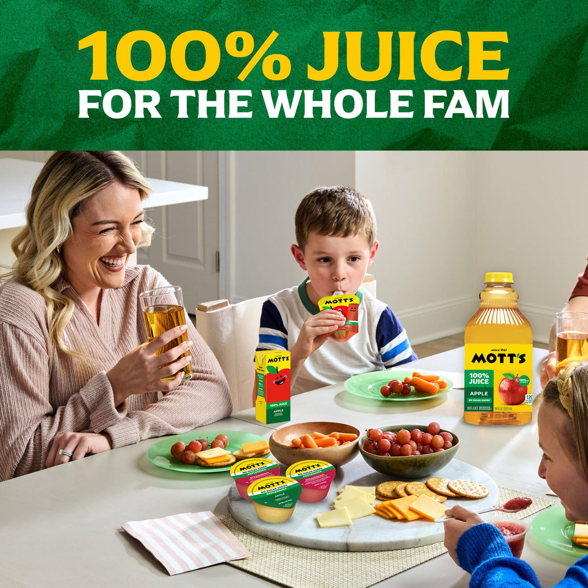 Mott's 100% Original Apple Juice, 8 Fl Oz Bottles, 24 Count (4 Packs Of 6), 2 Servings Of Fruit, 100% Fruit Juice, Gluten-free, Caffeine-free, Kosher, Contains No Artificial Colors Or Sweeteners