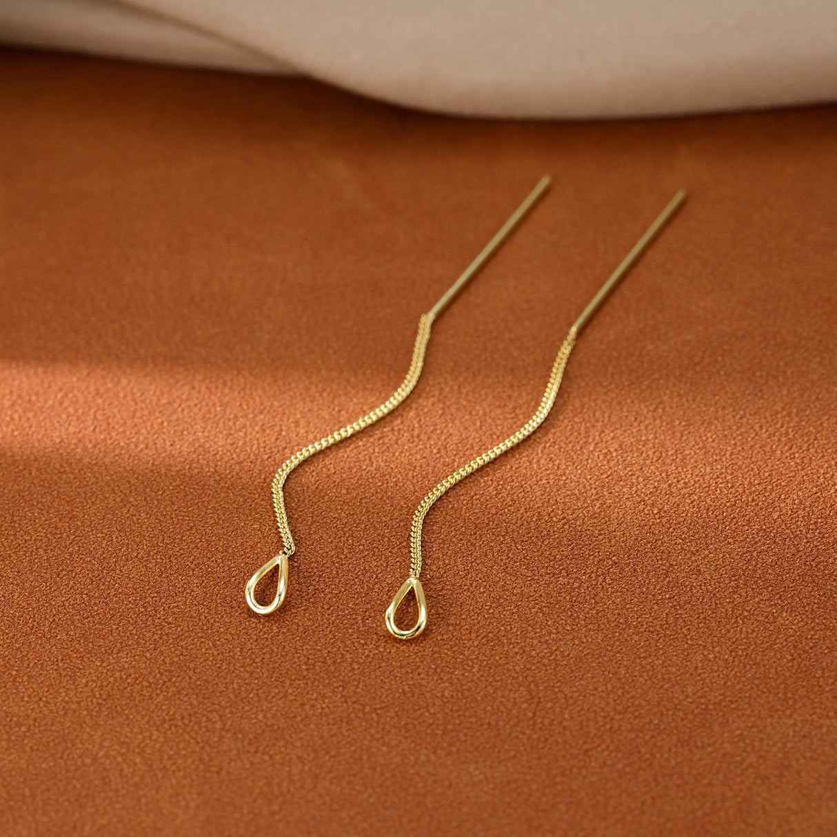 SLUYNZ 925 Sterling Silver Chain Threader Earrings Dangle for Women Teen Girls Long Dangle Earrings Line Earrings Tassel (B-Yellow)