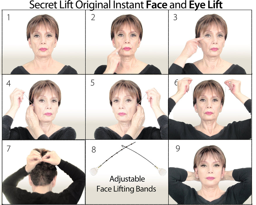 COSMESEARCH, Inc. Instant Face, Neck and Eye Lift (Dark and Light Hair)