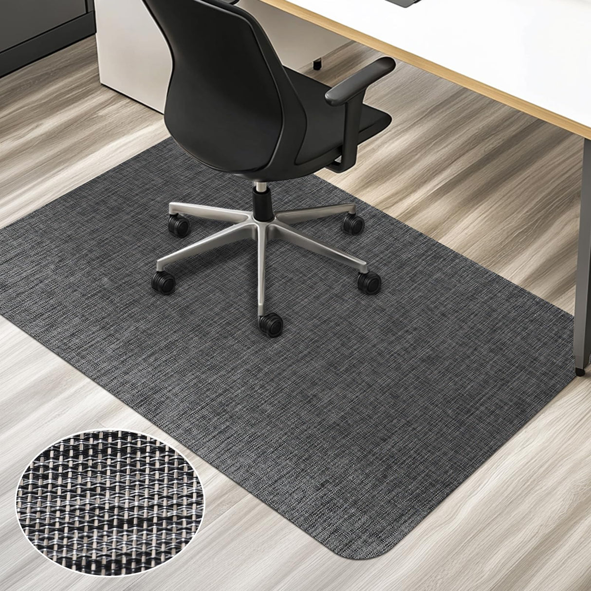 AiBOB Office Chair Mat for Hardwood Floor & Tile Floor, 36" x 48"Heavy Duty Computer&Desk Chair Mat for Rolling Chairs, Hard Floor Protector for Home Office