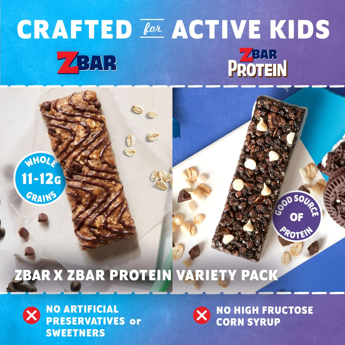 Zbar + Zbar Protein Snack Bars Variety Pack, 6 Flavors, 16ct