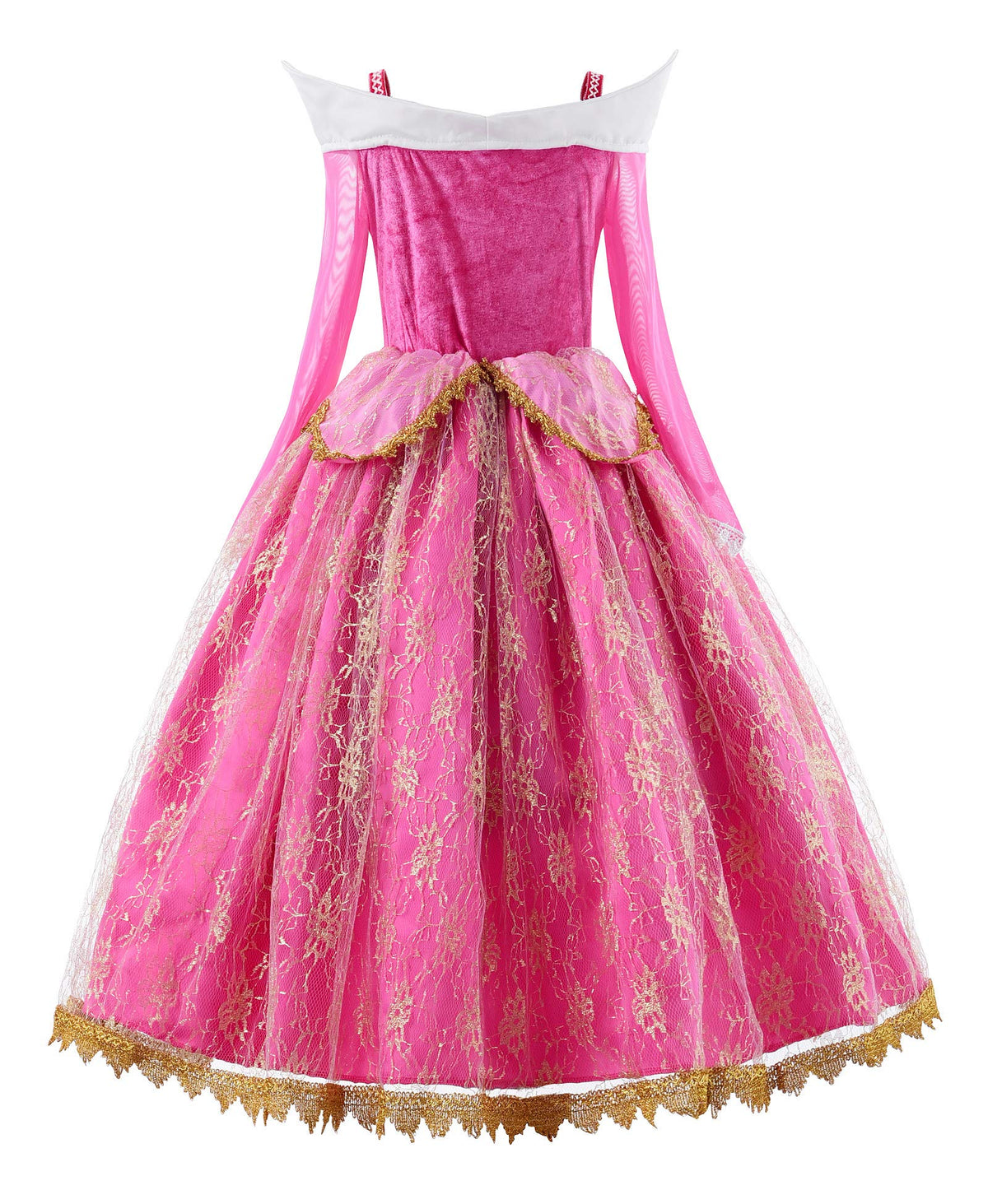 JerrisApparel Girls Pink Princess Costume Halloween Cosplay Party Dress up (Pink with Accessories, 4T)