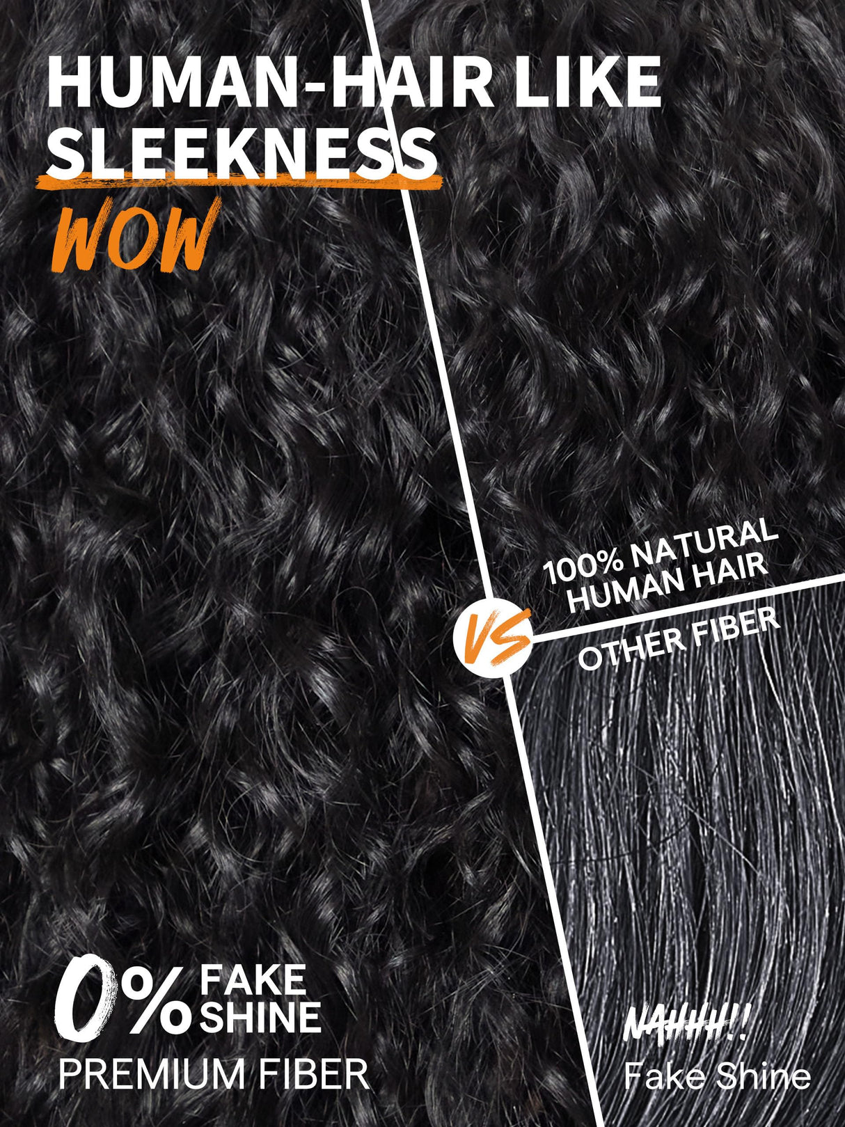 GORGIUS Shaggy Haircuts Natural Black Curly Wig with Bangs Crafted with Style-Archive Technology: Premium Fiber & Remy Human Hair Blended, Realistic Look with True Scalp