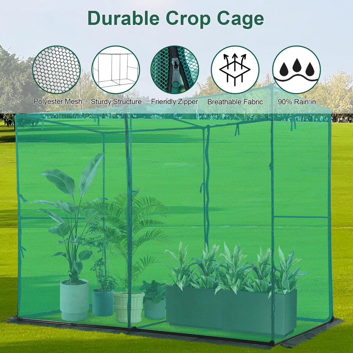 Toriexon Crop Cage Plant Protection Tent 6.5 x 10 x 6.5 Feet