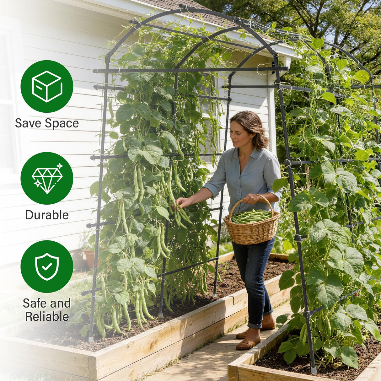 Toriexon Garden Arch Trellis for Climbing Plants