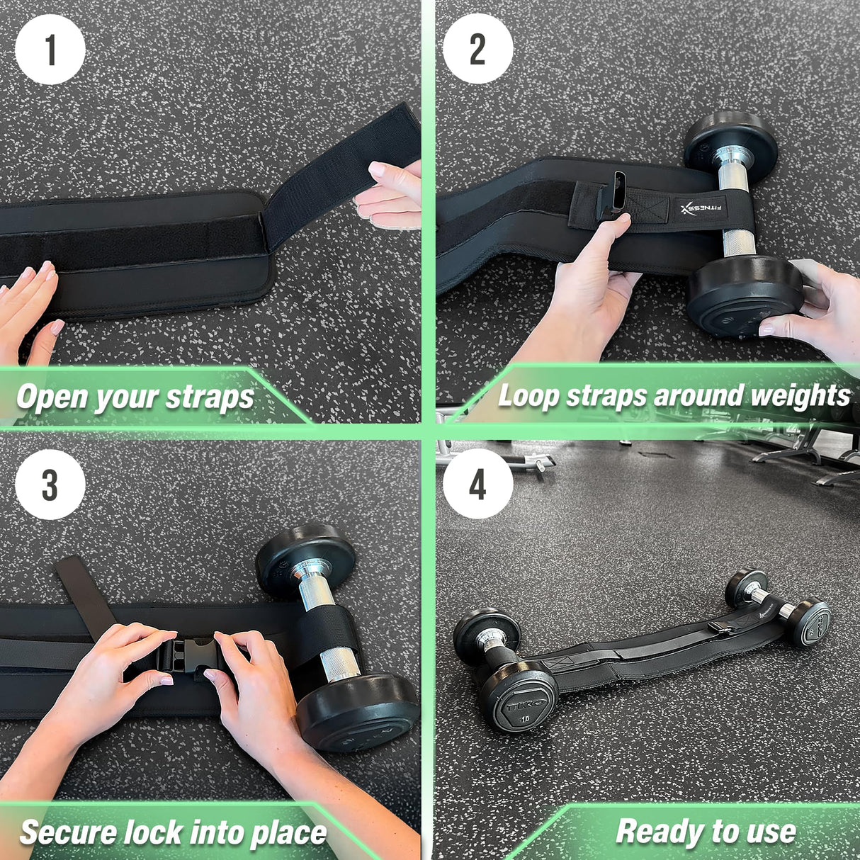 FitnessX Premium Hip Thrust Belt for Dumbbells Heavy, Kettlebells, and Plates, Hip Exercise Band for Weights, Ideal for Gym or Home Workouts